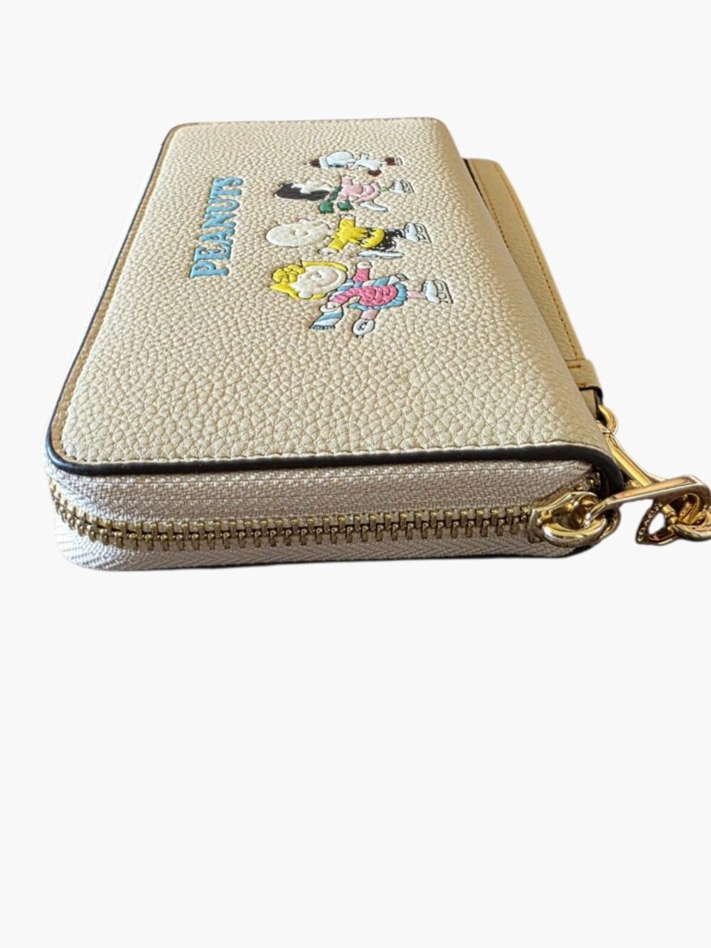 Coach x Peanuts Snoopy Long Zip Around Wallet Ivory Leather NWOT Wristlet - Picture 16 of 16